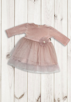 Платье детское "Милори" ш111/100 (розовый (р-р 68-74см))